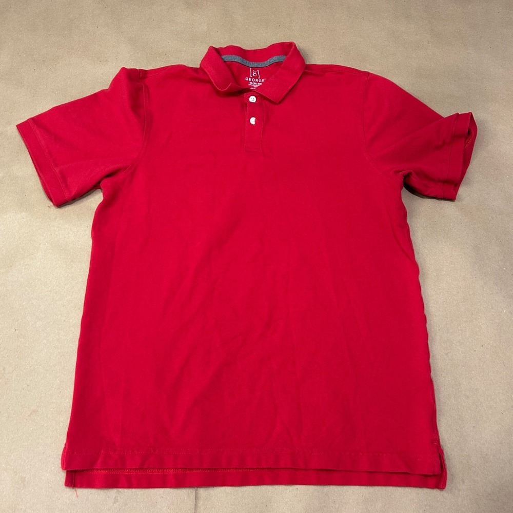 George Red Polo Shirt Mens Medium